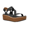 Teva Women's Madera Wedge Sandals - Black, 7, Leather & Cork Comfort