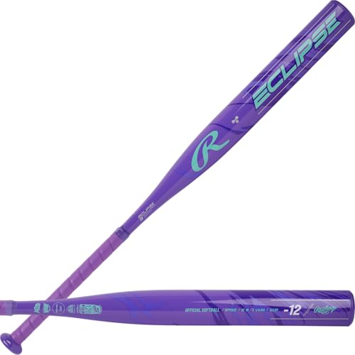 Rawlings Eclipse Fastpitch Softball Bat -12 Drop 32 Inch Purple Mint Aluminum
