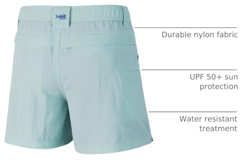X-Small Youth Fishing Shorts UPF 50+ Water-Resistant Quick Dry Cargo Pants - Seafoam