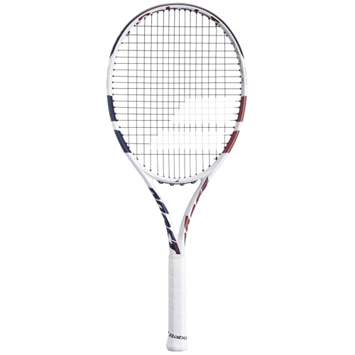 Beginner Tennis Racket - Strung Babolat Boost Drive with Black String & 4 1/4" Grip