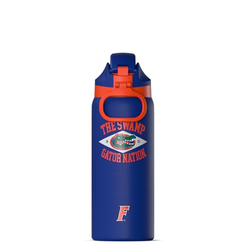 Insulated 32oz Water Bottle with Locking Chug Lid & Handle - Florida Gators Officially Licensed