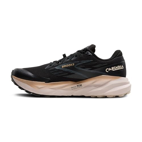 Brooks Men’s Cascadia 19 GTX Waterproof Trail Running Shoes - Black/Ebony/Chateau Gray, Size 10