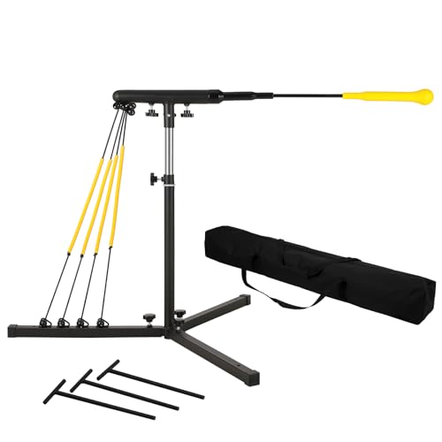 Adjustable Baseball Swing Trainer with 4 Resistance Bands & Carry Bag - 31-43 Inch