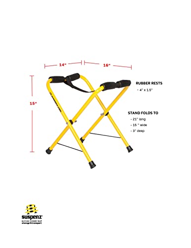 Suspenz Portable Folding Kayak Stand - Lightweight, Rustproof Aluminum Racks for Kayaks, Canoes & SUPs, 150 lb Capacity
