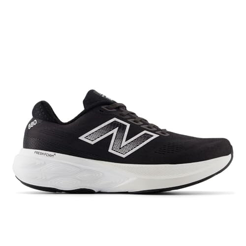 Men's Running Shoes with Fresh Foam X Cushioning - Black & White, Size 9.5