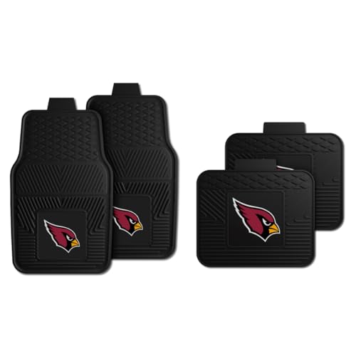 Arizona Cardinals Car Floor Mats Set of 4 - All-Weather Vehicle Mats