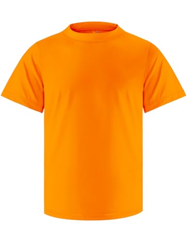 Toddler Boys Rash Guard Short Sleeve Swim Shirt UPF 50 Sun Protection Water Wear - 5-6 Years, Orange
