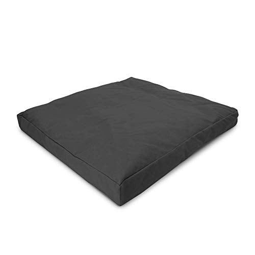 Black 24x24x2 Inch Meditation Zabuton Cushion with Cotton Filling - Ergonomic Support