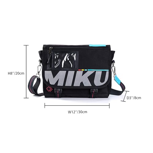 Hatsune Miku Crossbody Messenger Bag - Black 5 - Collaboration Series