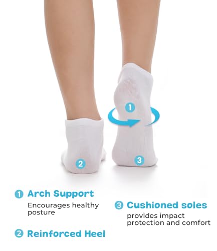 Kids Ankle Socks 8 Pairs Breathable Low Cut Athletic Mesh Socks for Boys Girls 8-12Y