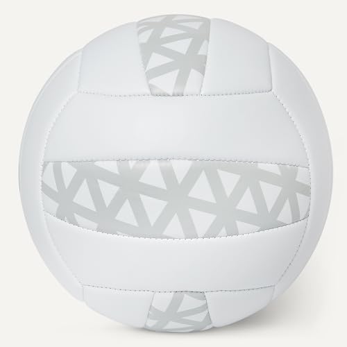 Indoor Outdoor Volleyball Size 5 with Pump - PVC Exterior, Reinforced Stitching