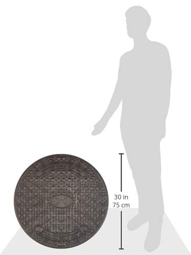 Jackel 24-Inch Septic Tank Riser Cover with Water-Tight Seal, Black