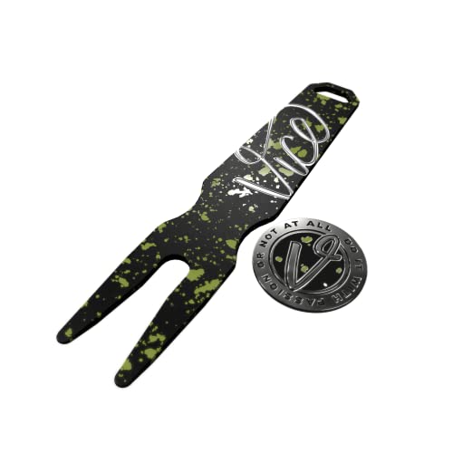 Vice Golf Gator Divot Tool and Ball Marker Set - Drip Lime Variation