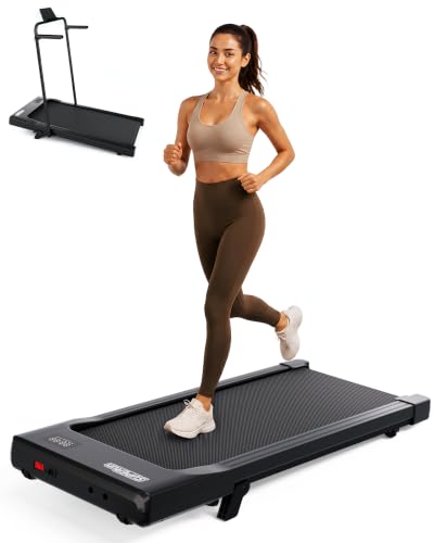 Superun Metallic Black Walking Pad Treadmill with 6% Incline, 2.5HP, Supports 300 lbs