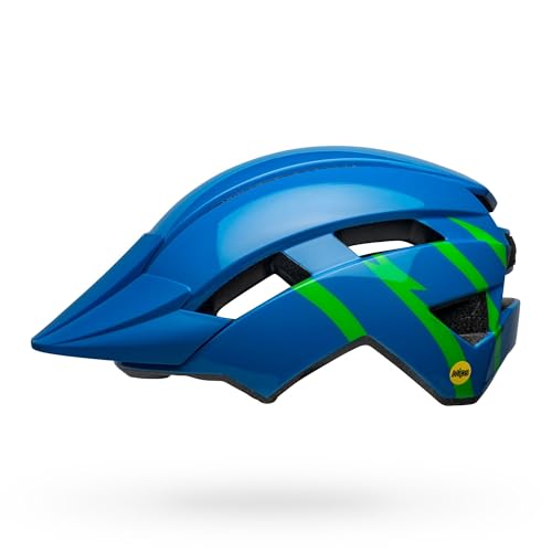 Bell Sidetrack II MIPS Youth Bike Helmet - Blue/Green, Size UY 50-57cm
