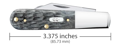 Case CA58423 Gray Crandall Jigged Bone Pocket Knife with Mirror Finish Steel Blades