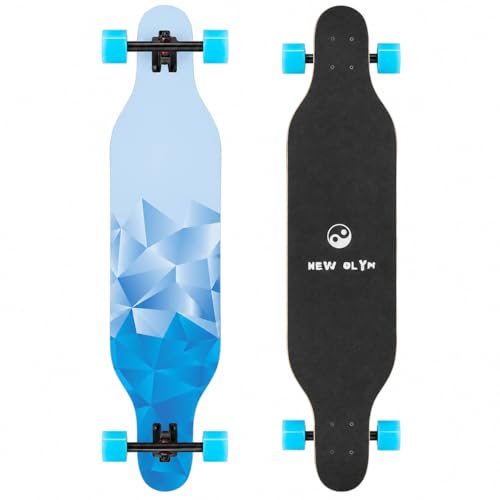 41-Inch Longboard Skateboard for Beginners and Adults - Canadian Maple Drop-Through Deck