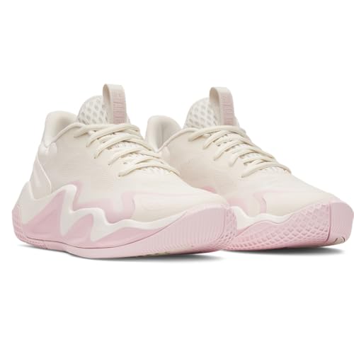 Under Armour Ace Low 2 Volleyball Shoes - Stone/Prime Pink, Athletic Footwear