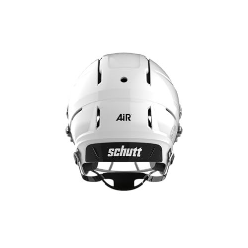 Youth Football Helmet - Schutt F7 AiR Virginia Tech 5-Star Molded Gloss White Medium
