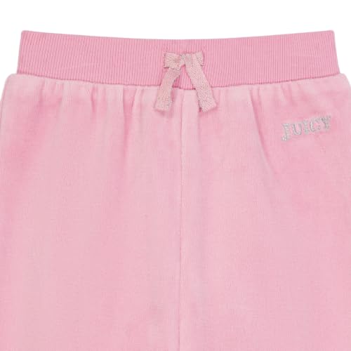Kids Velour Jog Set 2pc Zip Up Tracksuit - Rose, 3T