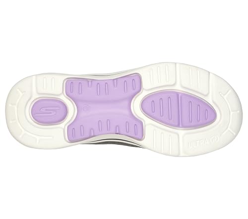 Skechers Women's Go Walk Arch Fit Unify Sneakers Gray/Lavender 8 - Supportive Walking Shoe