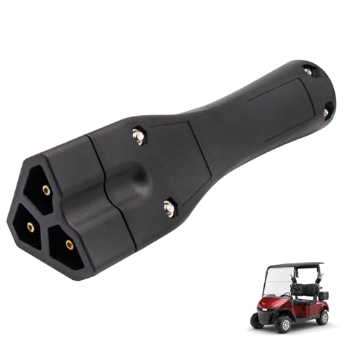 Golf Cart 48V Charger Plug Handle - EZGO RXV OEM Replacement, 3-Pin Triangle Connector - Charger Plug Variation