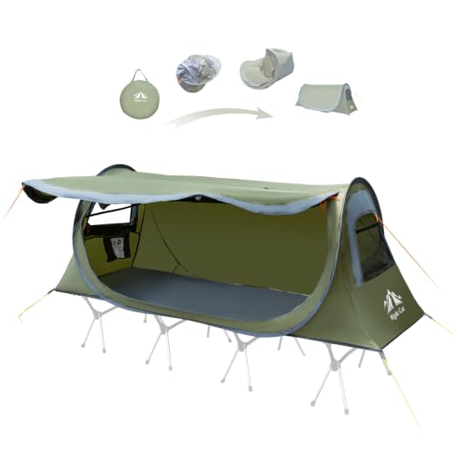 Night Cat 1-Person Waterproof Pop-Up Camping Tent - Army Green, 28.5'' Width