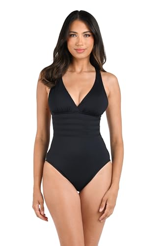 La Blanca Women's Island Goddess Multi-strap Cross Back One-Piece Swimsuit - Black, Size 6