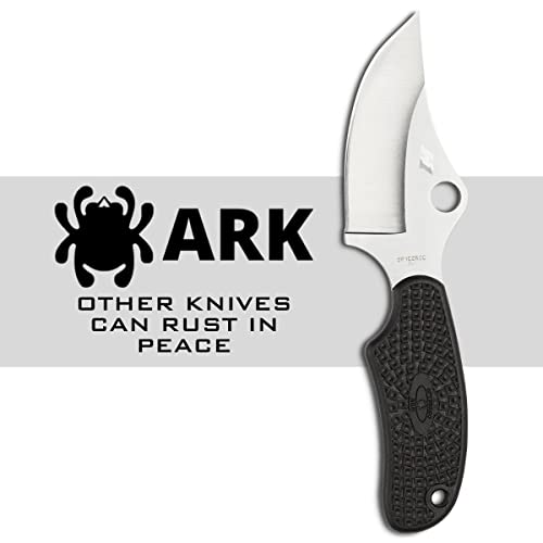 Spyderco Ark Fixed Blade Knife PlainEdge Combat-Designed Compact Utility