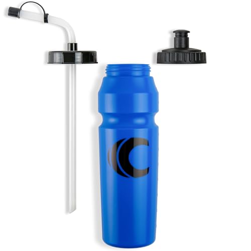 Sports Water Bottle 1L BPA-Free Royal Blue with 2 Lids - Gym & Active Use