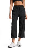 CRZ YOGA Ease Line Straight Leg Crop Pants - Medium Black 24" Workout Leggings