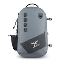 Xelfly Gray Waterproof Fishing Backpack with Rod Holder & Inflatable Buoyancy