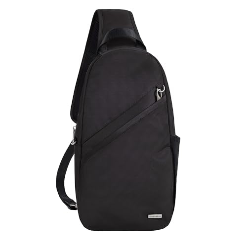 Travelon Anti-Theft Classic Sling Bag Black - RFID Blocking, Lightweight