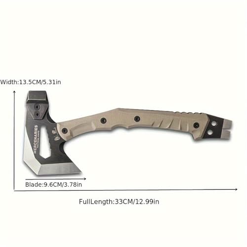 Multifunctional Tactical Axe with Hammer & Pry Tool - Camping and Rescue Tool