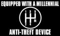 Anti-Theft Car Vinyl Decal Sticker - Funny Stick Shift Design 3x5 Inch