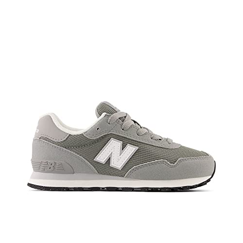Kids' 515 V1 Sneakers with Hook and Loop Closure - Slate Grey/White, 12 Little Kid