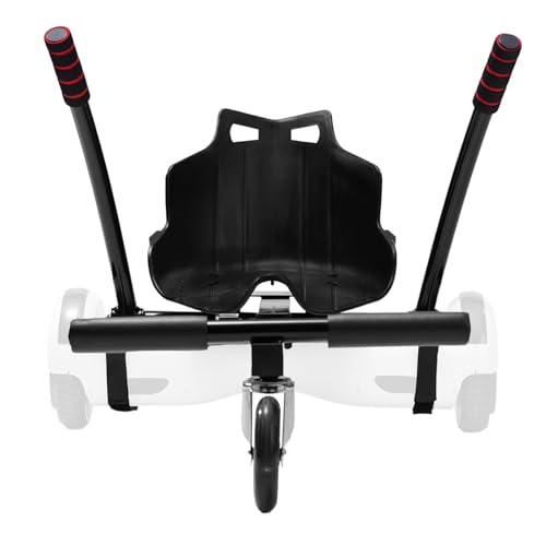 VEVOR Hoverboard Seat Attachment with LED Lights, for 6.5" 8" 8.5" 10" Hoverboards, Adjustable Frame & Grips Control, 220 LBS Load Capacity, Hoverboard Go Karts Accessory for Kids and Adults