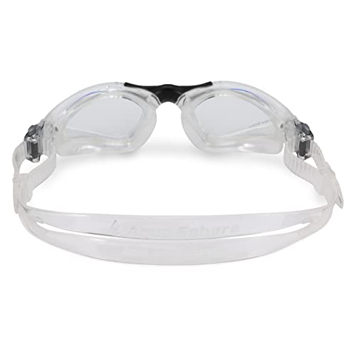 Aqua Sphere Kayenne Adult Swim Goggles Transparent & Black - 180-Degree Wide Vision