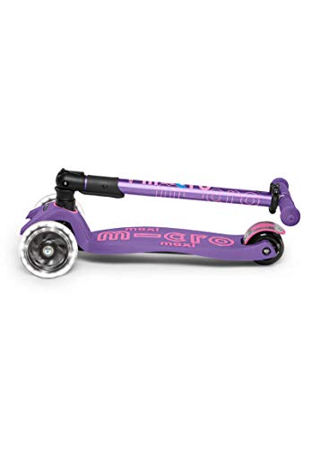 Kids Foldable LED Kids Scooter - Micro Maxi, 5-12 Years, Purple