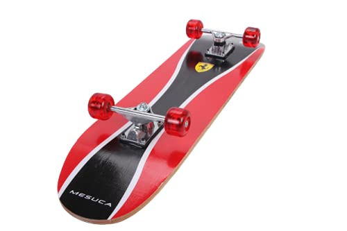 Dakott Ferrari 31 Inch Complete Double Kick 9 Layer Canadian Maple Deck Skateboard for Kids, Red/Black, Medium, (FBW190BLK)
