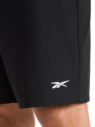 Reebok Men's Jumpstart 8" Shorts - Medium Black, Lightweight Poly Fabric