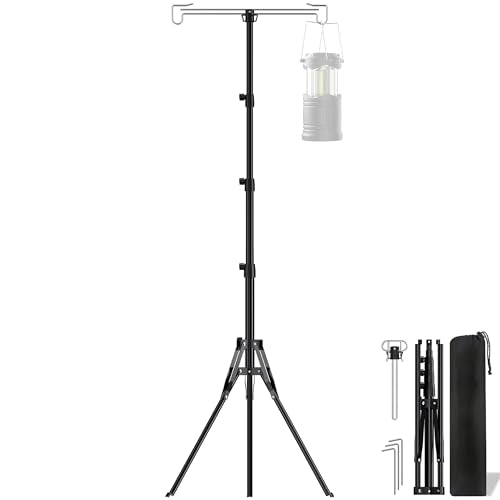 Telescopic Height Adjustable Camping Lantern Tripod Stand - 5ft 1 Inch
