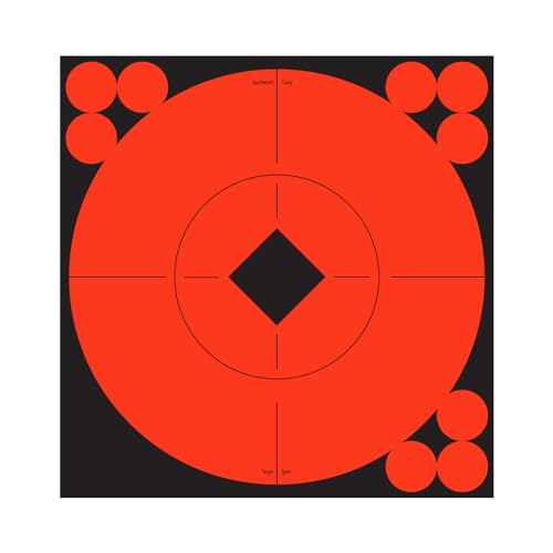 6-Inch Orange Shooting Target Spots for Extended Range Use - Birchwood Casey