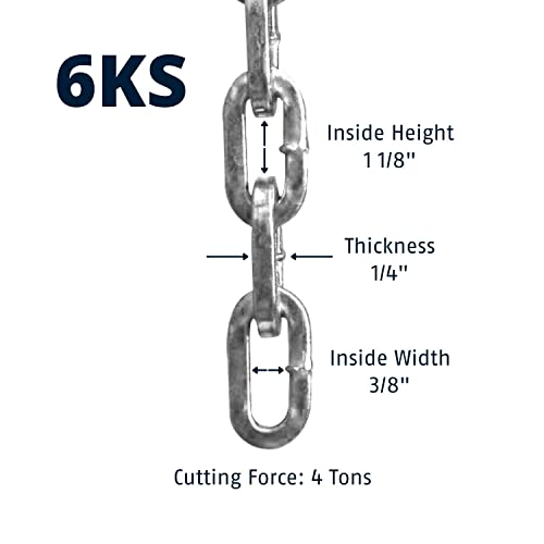 ABUS Hardened Steel Security Chain 6' Square Link Outdoor Anti-Theft