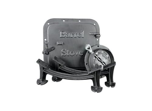 US Stove BSK1000 Barrel Camp Stove Kit for Steel Drums, Medium, Black