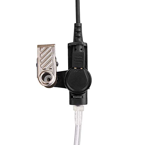 Retevis Walkie Talkie Earpiece with Mic, Big PTT Headset with Long Wire, 2 Pin, for RT22 RT68 RT21 H-777 RT86, Compatible with Pxton Baofeng BF-888S Kenwood 2 Way Radio, Two Way Radio Headset(1 Pack)