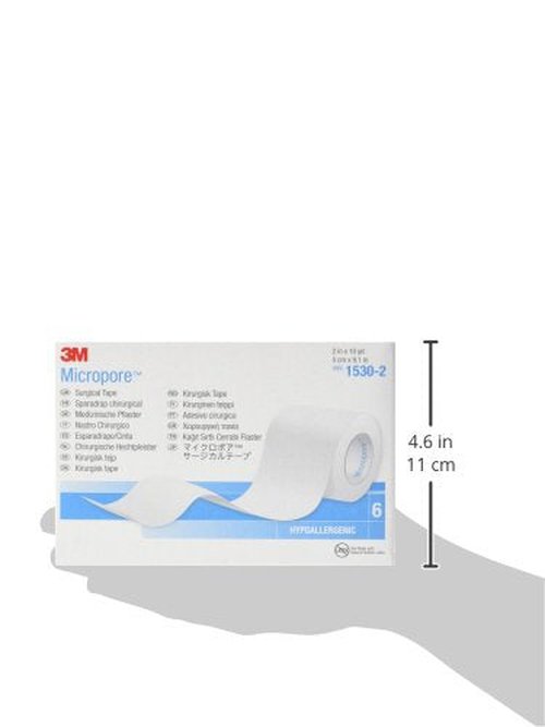 2 X Medical Tape MicroporeTM Paper 2 Inch X 10 Yards, 6 Per Box