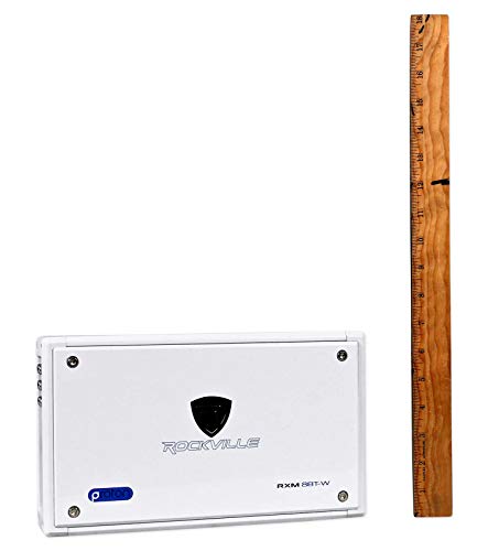Rockville RXM8BTW 8 Channel Marine Boat Amplifier with Bluetooth - White