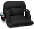 Black Suteck Stadium Seat with Back Support 23" Wide, Portable Bleacher Chair