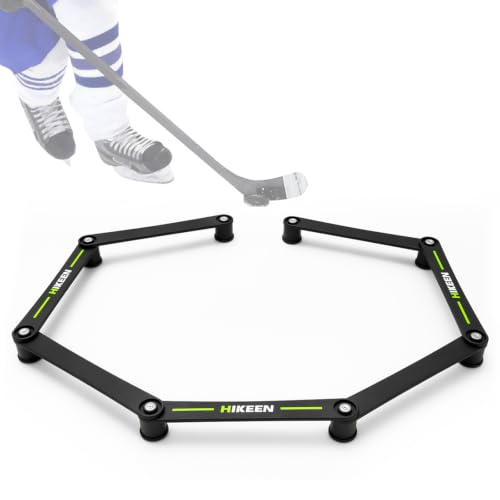 Hikeen 7-Sections Magnetic Hockey Training Stickhandling Tool, Portable Puck Control Trainer